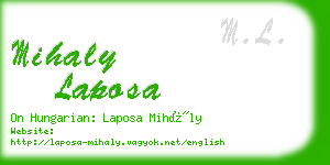 mihaly laposa business card